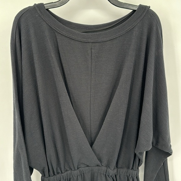 Free People Beach Black Drape Front Coverup Dress Size Small - Picture 2 of 10